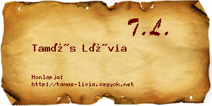 Tamás Lívia névjegykártya