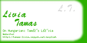 livia tamas business card